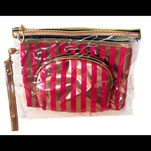 🔥Transparent Makeup Pouch Organizer SET OF 3 ➖NWT - Picture 2 of 7